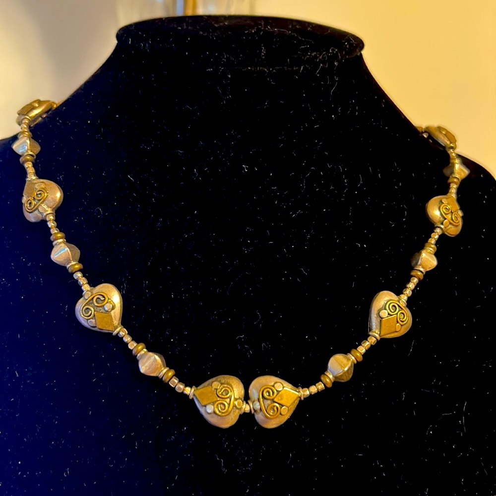 Bali Sterling Silver and Brass Handmade Choker